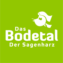 Das Logo der Bodetal Tourismus GmbH mit dem Slogan Der Sagenharz